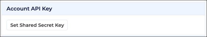 Create secret key in the organization settings
