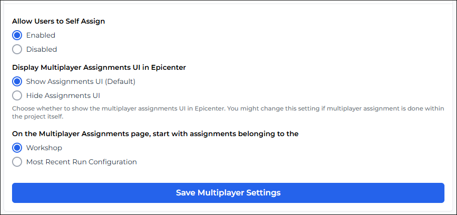 Configure multiplayer mode