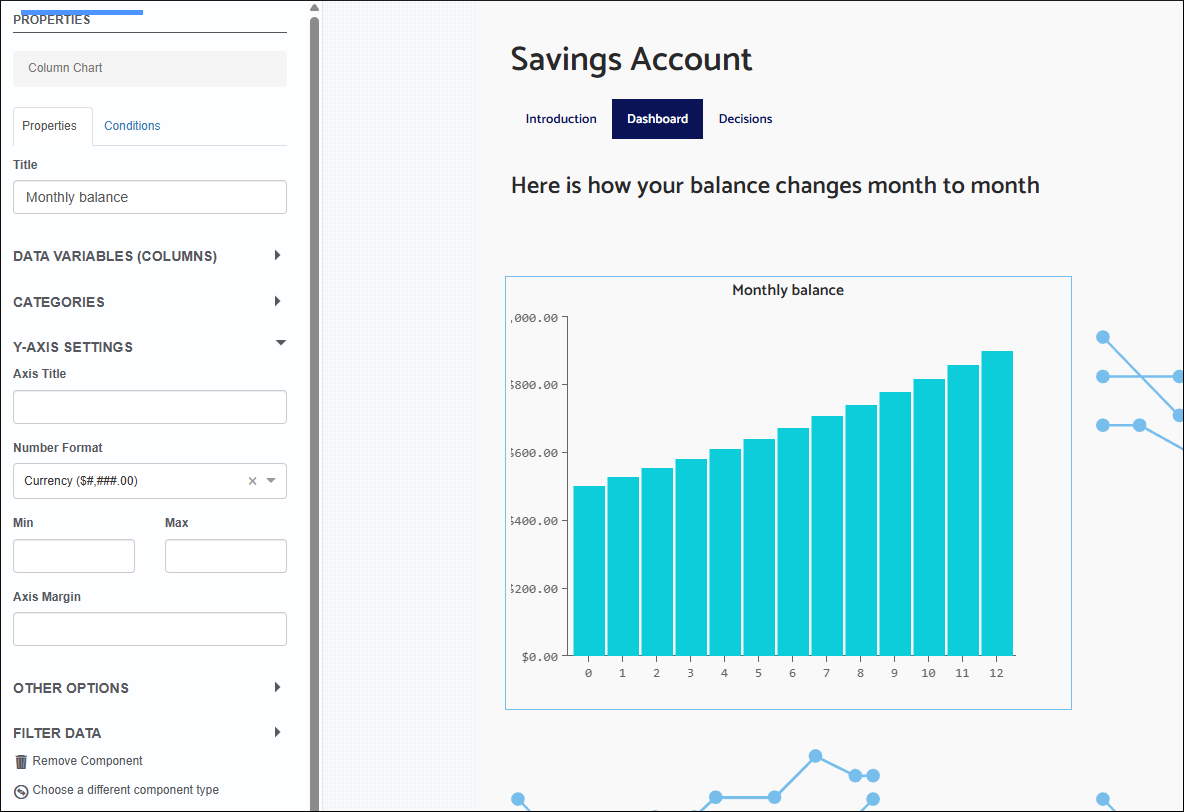 Dashboard page example