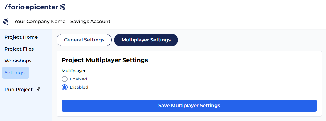 Project's general settings